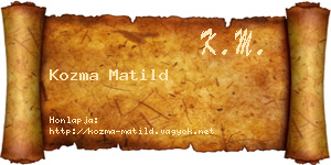Kozma Matild névjegykártya
